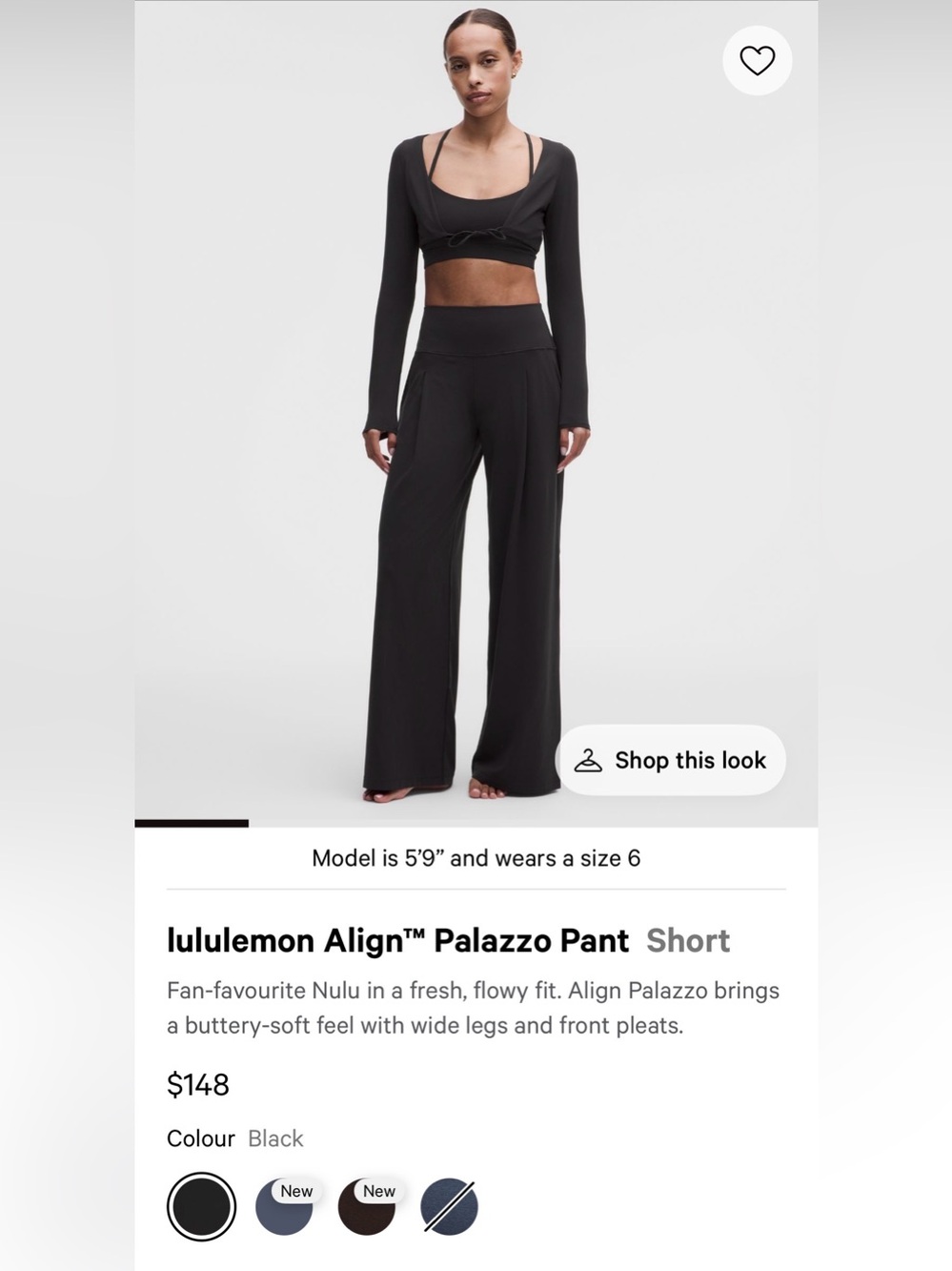 Lululemon Palazzo Pant Size 4 - Short